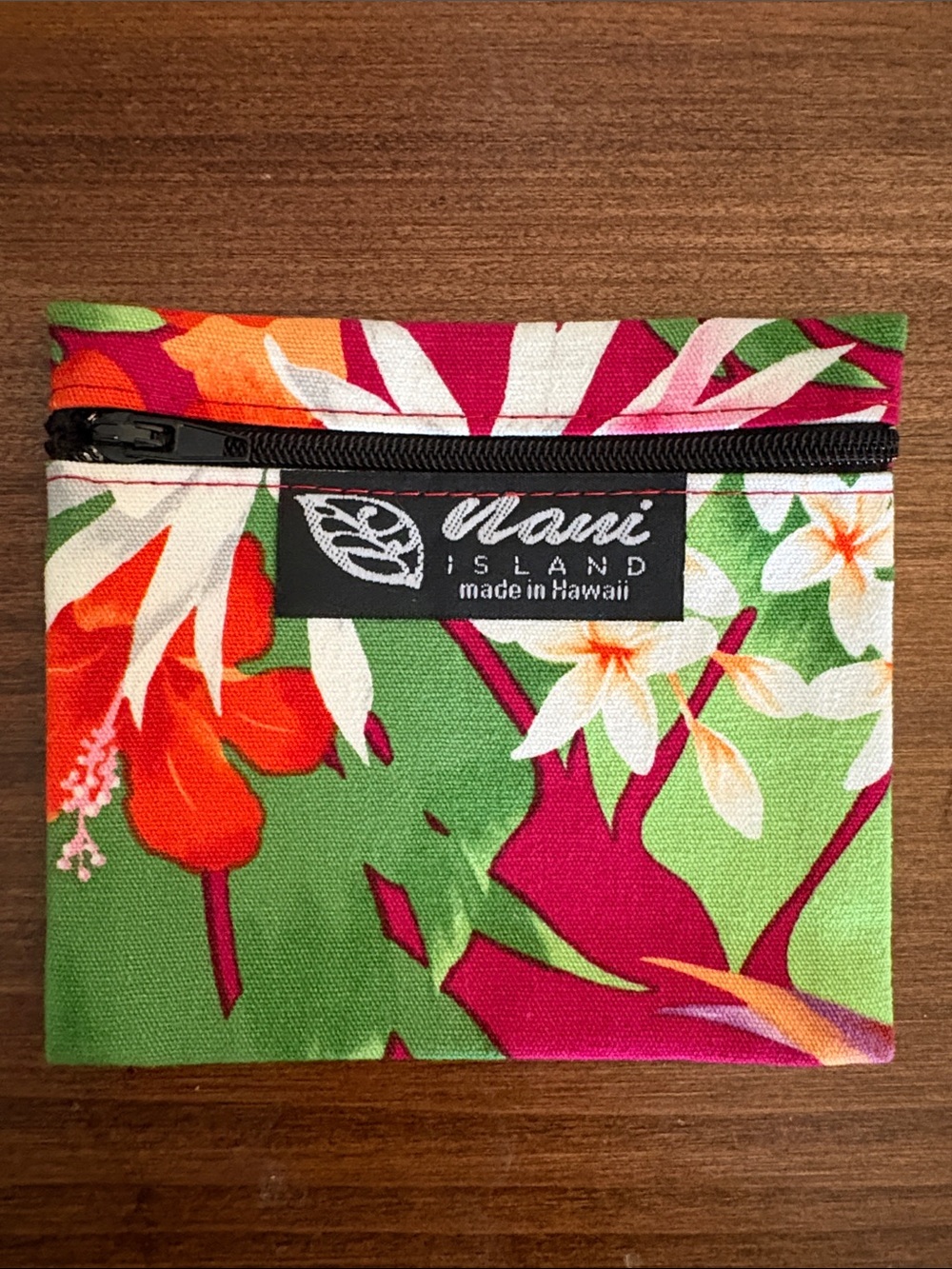 NANI ISLAND Made in Hawaii Tropical Floral Print Coin Purse